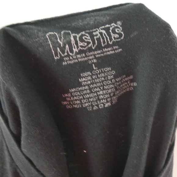 Misfits Glowing Coffin Graphic Tee Punk Rock Blacl Graphic Tee Large - Picture 8 of 11